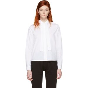 MM6 Maison Martin Margiela White Tie Collar Shirt